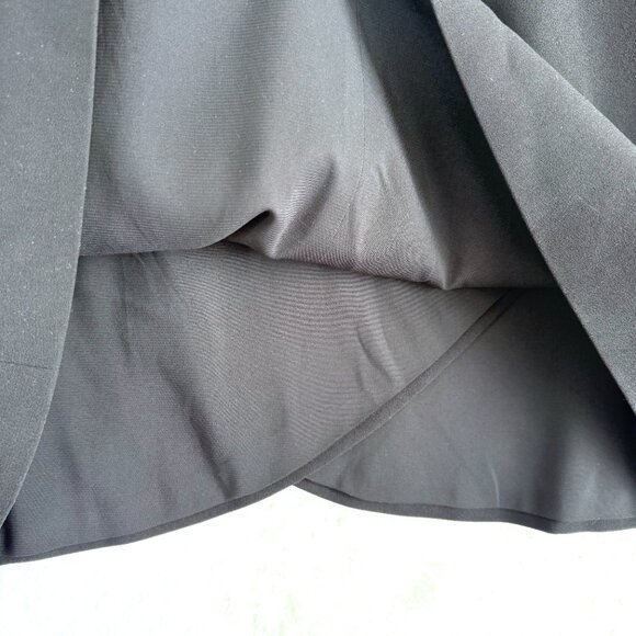 Alice + Olivia Lennon Side Zip Overlap Wrap Tulip Mini Skirt Womens 8 Black - Picture 4 of 8